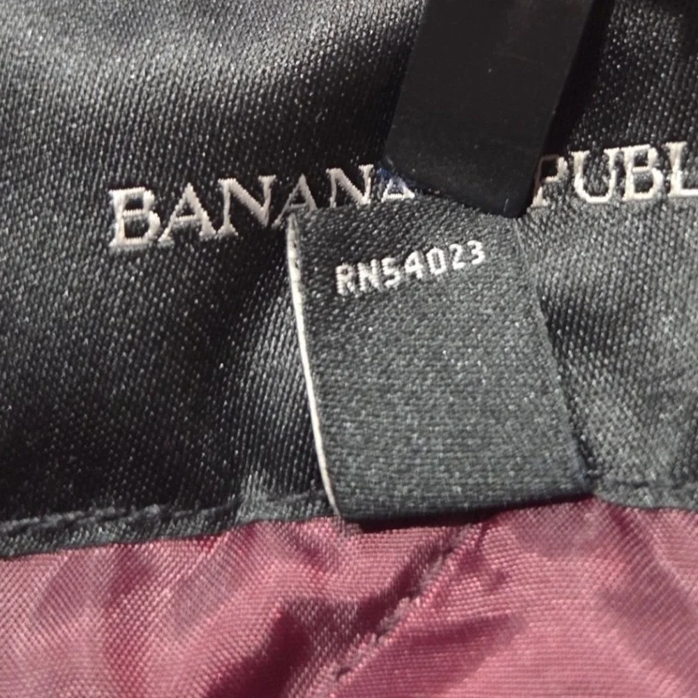 Banana Republic Flight Bomber Jacket Mens Medium Burgundy Quilted Lining Nylon